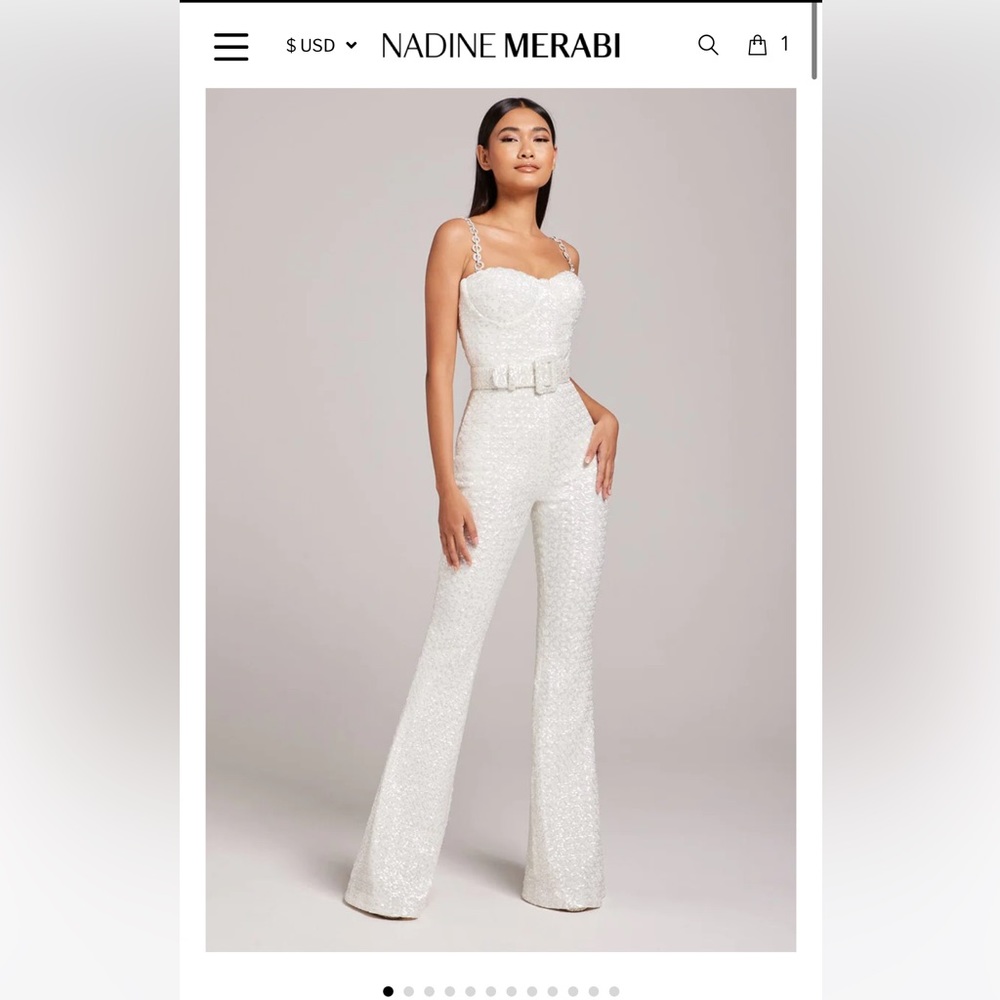 Nadine Merabi Lucinda White Jumpsuit